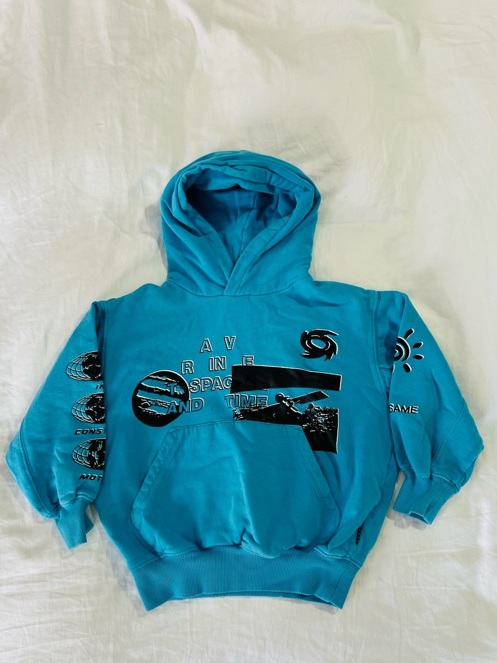 Molo Turquoise Graphic Hoodie Sweatshirt